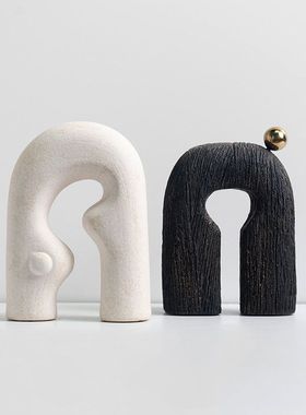 拱形带球摆件树脂陶瓷样板间客厅