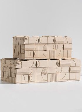 轻奢首饰盒树脂摆件收纳现代简约