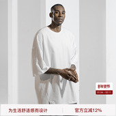 BODYDREAM短袖 纯棉运动体恤白色上衣 重磅t恤oversize半袖 男士 夏季