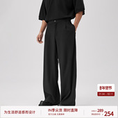 男宽松休闲裤 直筒高级垂坠感微喇阔腿裤 西装 BODYDREAM春秋西裤 裤