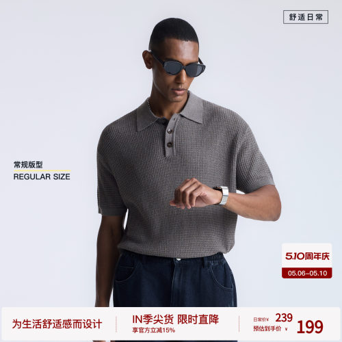 【天丝亚麻】BODYDREAM高知莱赛尔短袖Polo衫男常规版暴袖显大T恤
