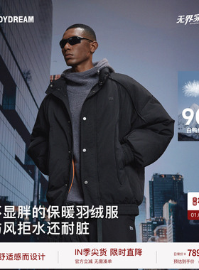 【无界穿行·wherever】BODYDREAM短款廓形立领棒球服羽绒服外套