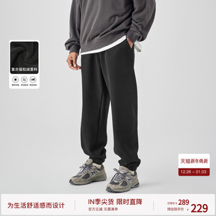 宽松束脚卫裤 BODYDREAM复合摇粒绒裤 休闲裤 运动裤 子男重磅加绒裤