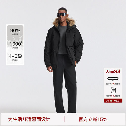 【高暖90绒】BODYDREAM高蓬拒水工装派克服男冬季保暖毛领羽绒服