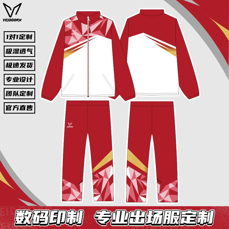 维动出场服套装定制篮球足球羽毛球成人青少年比赛队服训练定做