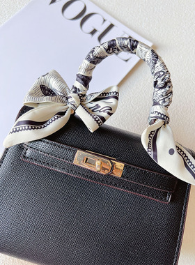 丝巾绑包手柄装饰束发带高级感小长条女领巾丝带腰带细窄扎发飘带