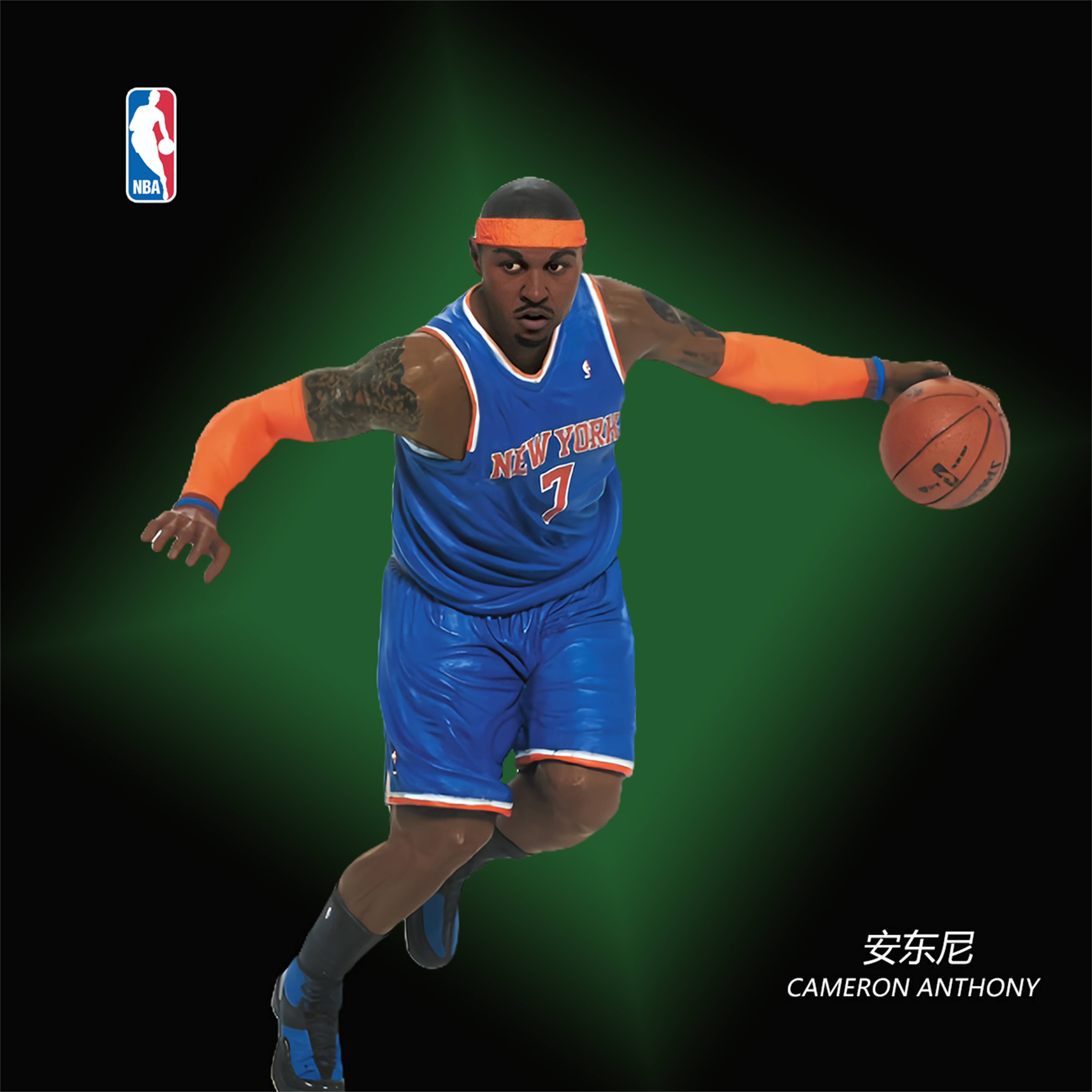 麦克法兰NBA球星手办尼克斯安东尼生日礼物男生玩具篮球明星摆件