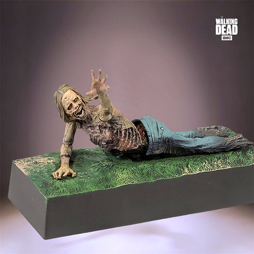 行尸走肉自行车女僵尸可动手办