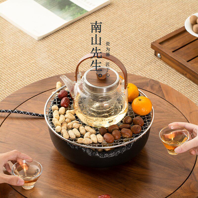 南山先生冬天围炉煮茶烤火套装电用室内煮茶壶煮茶器陶炉煮茶家
