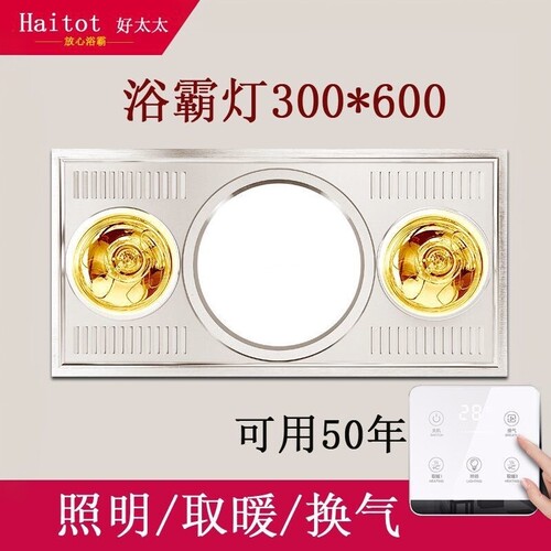 浴霸集成吊顶灯暖两灯三合一卫