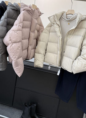 极简风时尚云感泡芙宽松韩版羽绒服外套女加厚连帽羽绒服26460