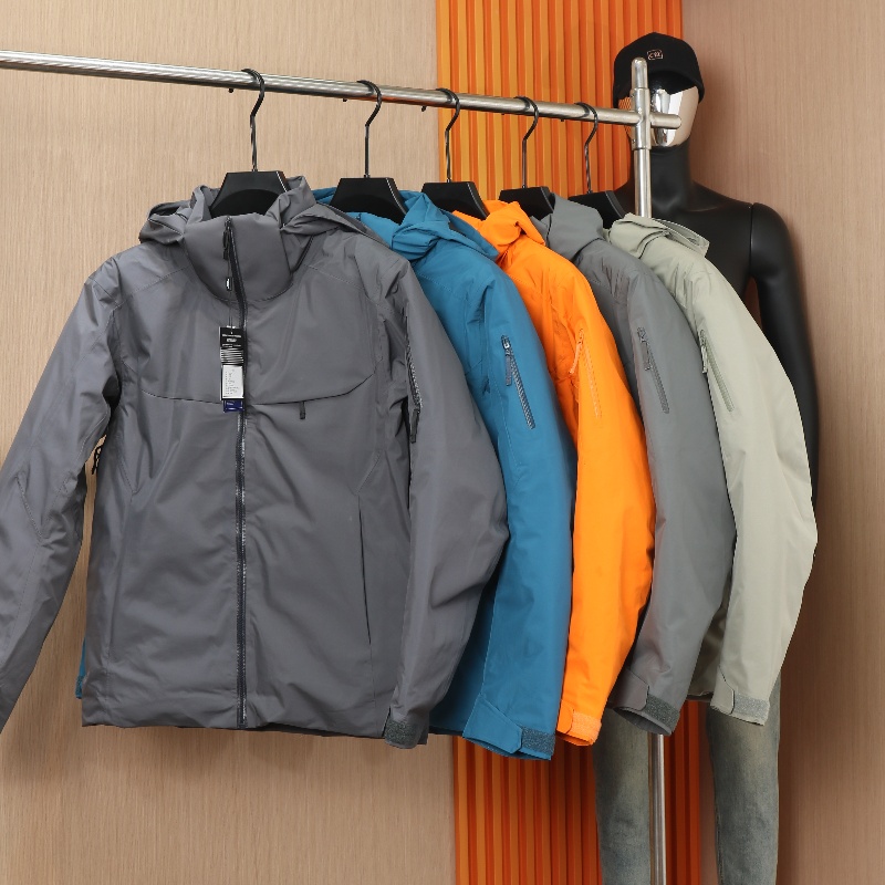 传写滑雪连帽羽绒服冲锋衣外套男