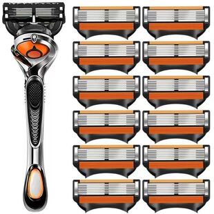 2025新品 手动剃须刀头 吉俐锋六层刮胡刀不锈钢6层刀片通用5层男士