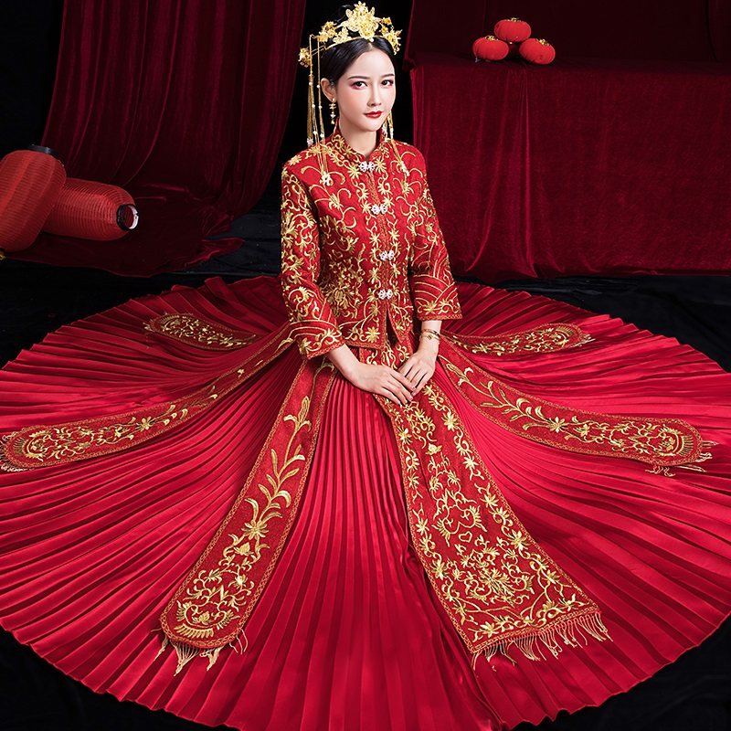 秀禾服新娘2020新款结婚敬酒中式古装婚纱礼服中国风女出阁服嫁衣