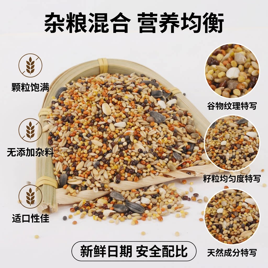 牡丹虎皮玄风中小鹦鹉混合粮图片