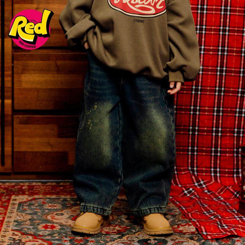 redcopper童装男女童2024新款儿童冬季裤子美式休闲裤加绒牛仔裤,童装/婴儿装/亲子装,儿童牛仔裤,淘宝优惠券,粉丝福利购,淘宝优惠卷