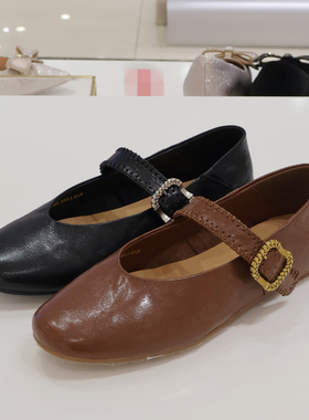 KL268101卡迪娜女鞋 2026年春 金属搭扣平跟单鞋 商场新品