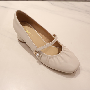 哈森女鞋 HS25912 HARSON2025年春款 中粗一字带 商场新品