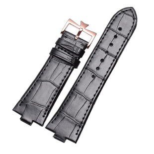 适用于江诗丹顿纵横四海表带男鳄鱼皮真皮P47040 P47450凸口表带