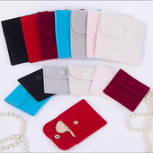 定制绒布按扣首饰袋珠宝袋耳环袋戒指袋项链袋饰品袋手链收纳袋子