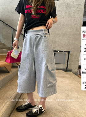 MLS 3/25 20点上新88折【摩登中裤】工装设计感  双口袋抽绳卫裤