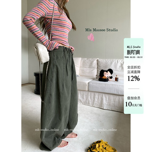 女抽绳A字阔腿宽松休闲裤 长期主义2026春夏新款 松弛伴侣 MLS