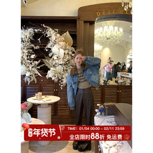 MLS 时髦芝加哥 高腰加绒皮裤女春季设计感开叉百搭pu质感长裤