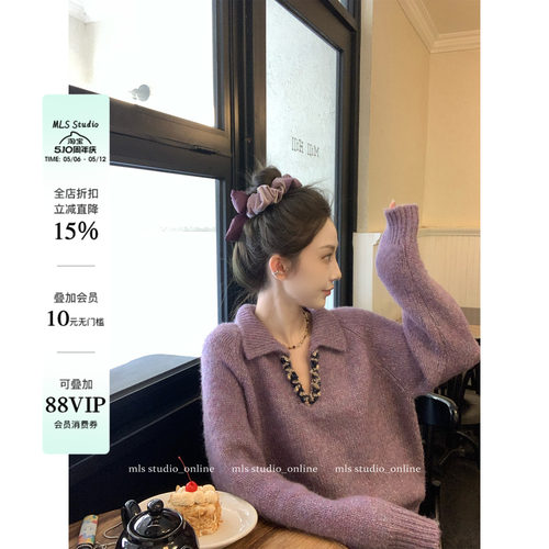 MLS春日来信漂亮姐姐气质毛衣