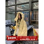 MLS 外套 宽松休闲中长款 恋日暖冬 保暖廓形泡芙连帽羽绒服女冬季