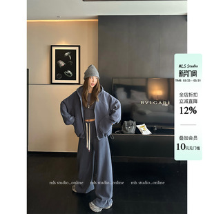 糯糯纸片人 套装 糯米绒系列懒人三件套女春季 休闲卫衣裤 新款 MLS