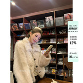 2025翻领加厚上衣 温暖绒感环葆皮草外套女秋冬新款 MLS 暖冬白巧