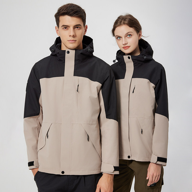 秋冬季三合一男女款压胶冲锋衣防水保暖两件套旅行登山服定制外套