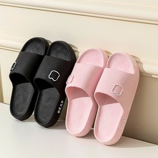 拖鞋 日本夏季 女情侣室内居家用厚底耐磨浴室澡堂寝室洗澡户外穿凉