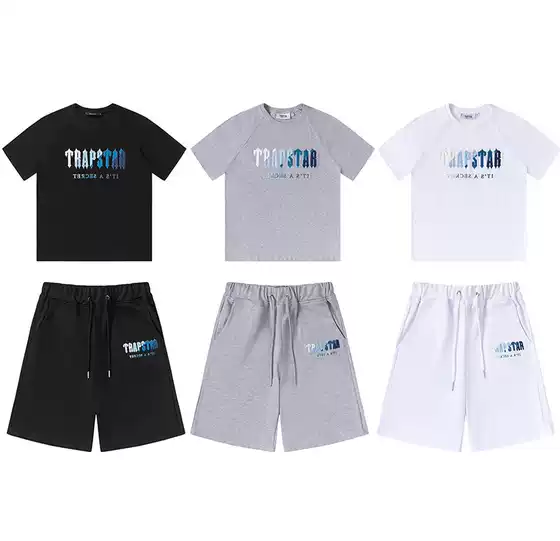 High Street Niche Minimalist Letter Towel Embroidery Short-Sleeve Summer Loose Casual Unisex Couple Shorts T-Shirt