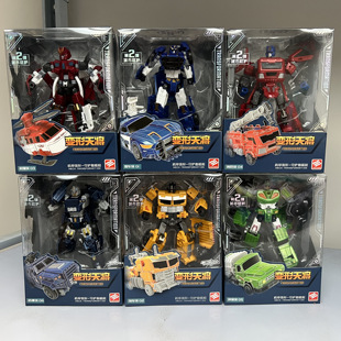 锦江警车侠变形天将警车金刚战神消防汽车机器人模型男孩玩具礼物