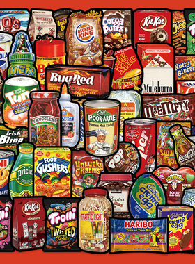 48张美式零食贴纸手机壳手账本笔记本电脑iPad装饰防水DIY贴画