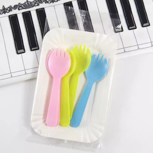蛋糕盘叉 一次性蛋糕餐具组合生可降解餐具/环保餐具