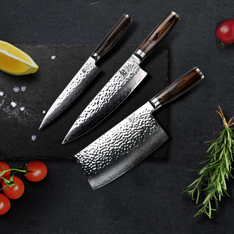 【旬旗舰店】shun旬日本旬刀大马士革辅食主厨刀菜刀多用刀套装