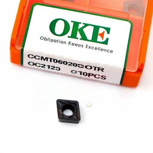 株洲OKE 小菱形数控镗孔车刀片CCMT060208-OTR OC2125 钢件加工