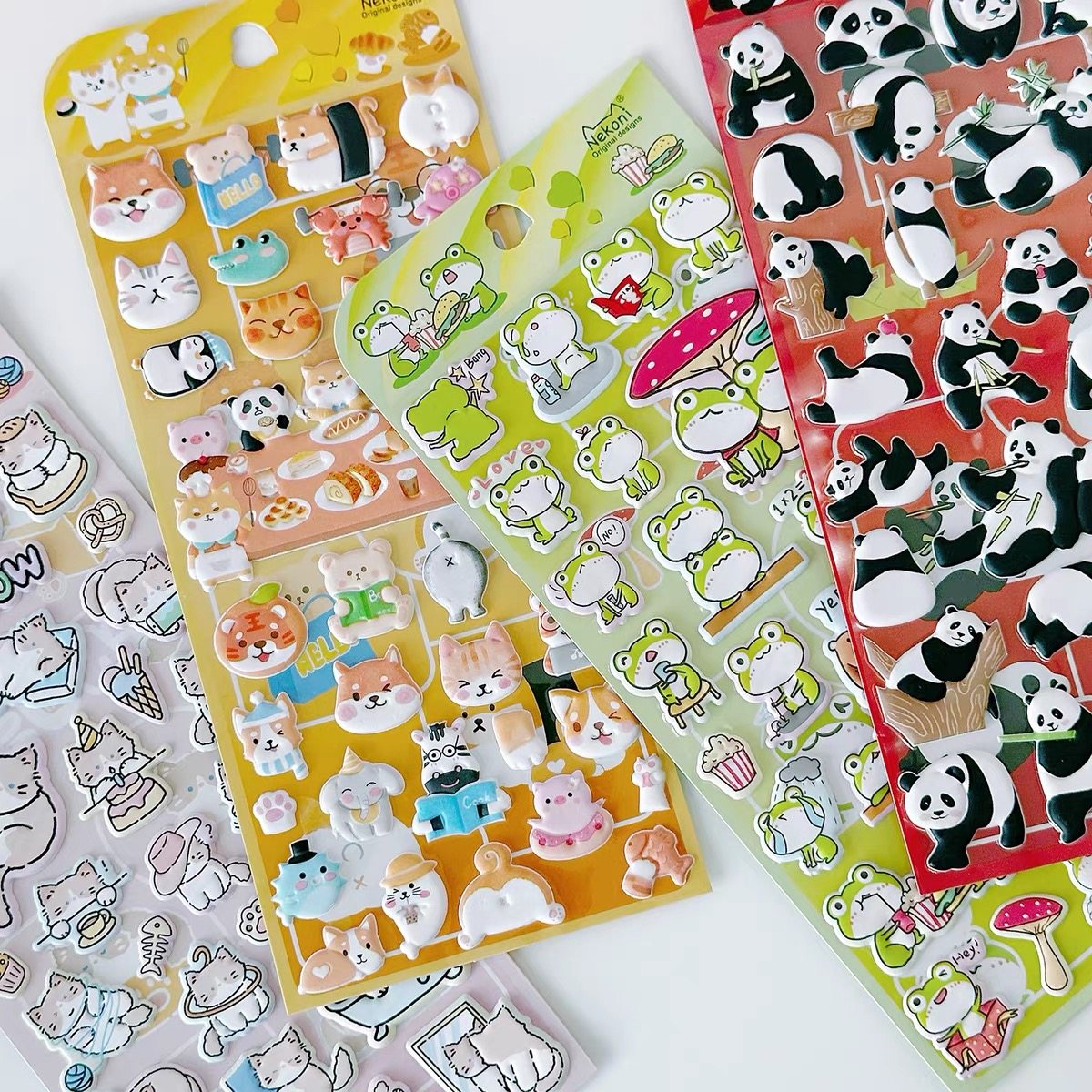 NEKONI超经典立体泡泡贴熊猫搞怪青蛙线条猫咪儿童diy泡棉贴纸立体工艺装饰贴可爱萌物贴纸手帐素材diy贴纸,文具电教/文化用品/商务用品,贴纸/立体贴纸,淘宝优惠券,粉丝福利购,淘宝优惠卷