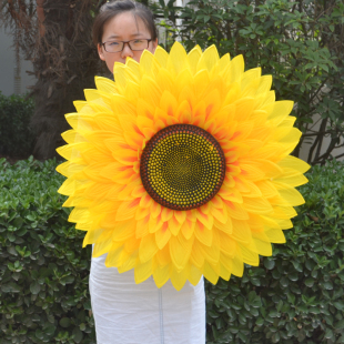 仿真向日葵舞蹈道具手拿花儿童演出太阳花运动会开幕式 入场道具花