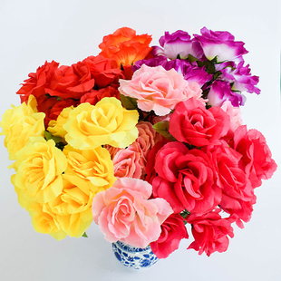 客厅装饰仿真玫瑰花束花篮表演舞蹈道具手持儿童舞蹈表演开幕仪式