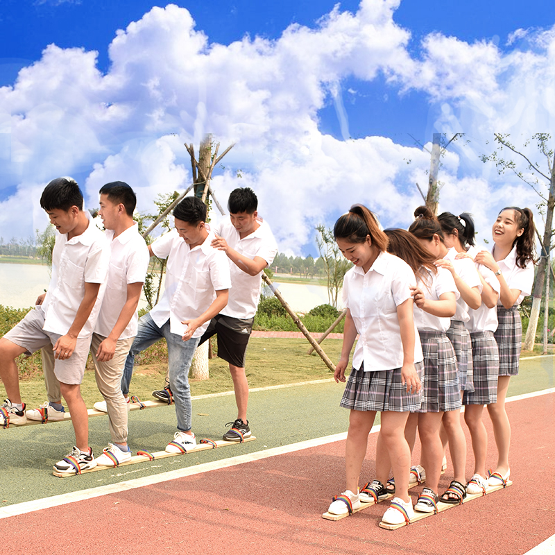 齐心协力板同舟共济木板鞋