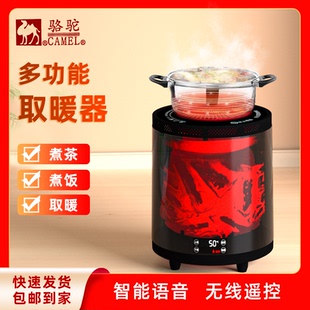 CAMEL/骆驼全屋智能取暖器家用3D火焰语音遥控一机多用可烧烤煮茶