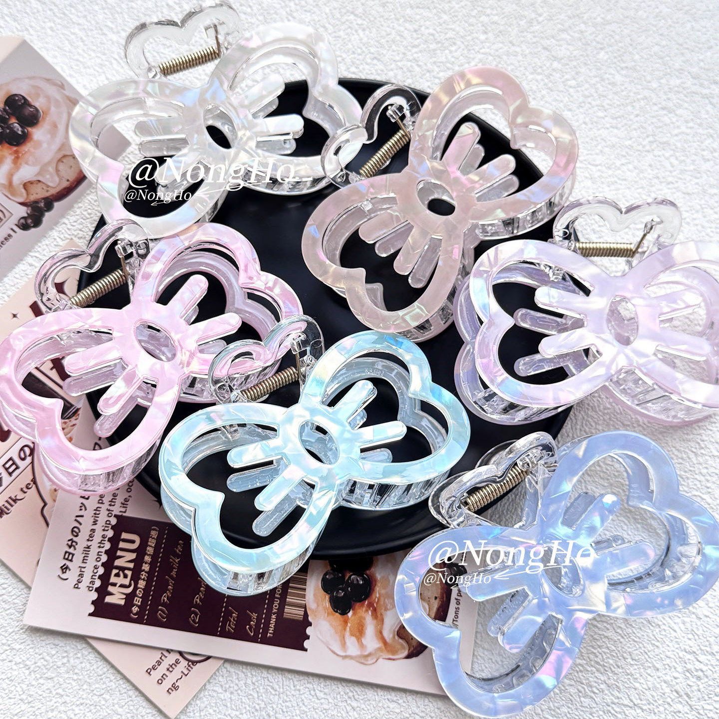 kitty甜美炫彩醋酸少女抓夹