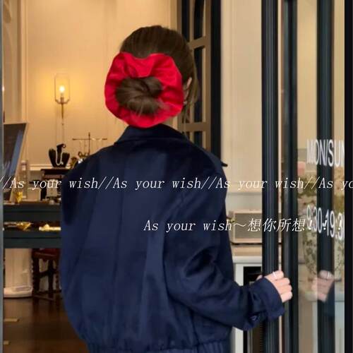 新年正红色圣诞节缎面大肠发圈