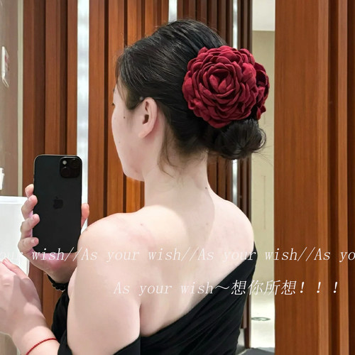 高版本Caro同款干枯玫瑰花抓夹