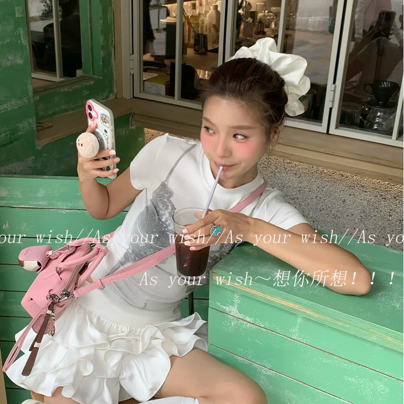 纯白色初恋感少女心大肠发圈