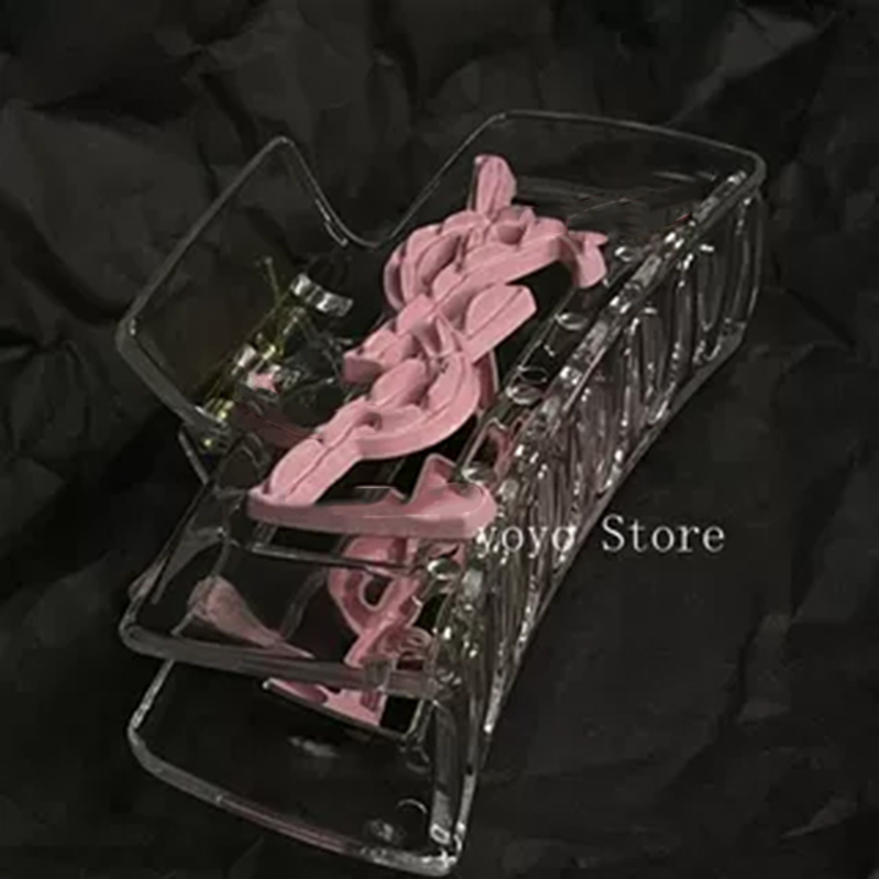小众透明粉色时髦抓夹女大号春夏新款网红高级感后脑勺鲨鱼夹发饰