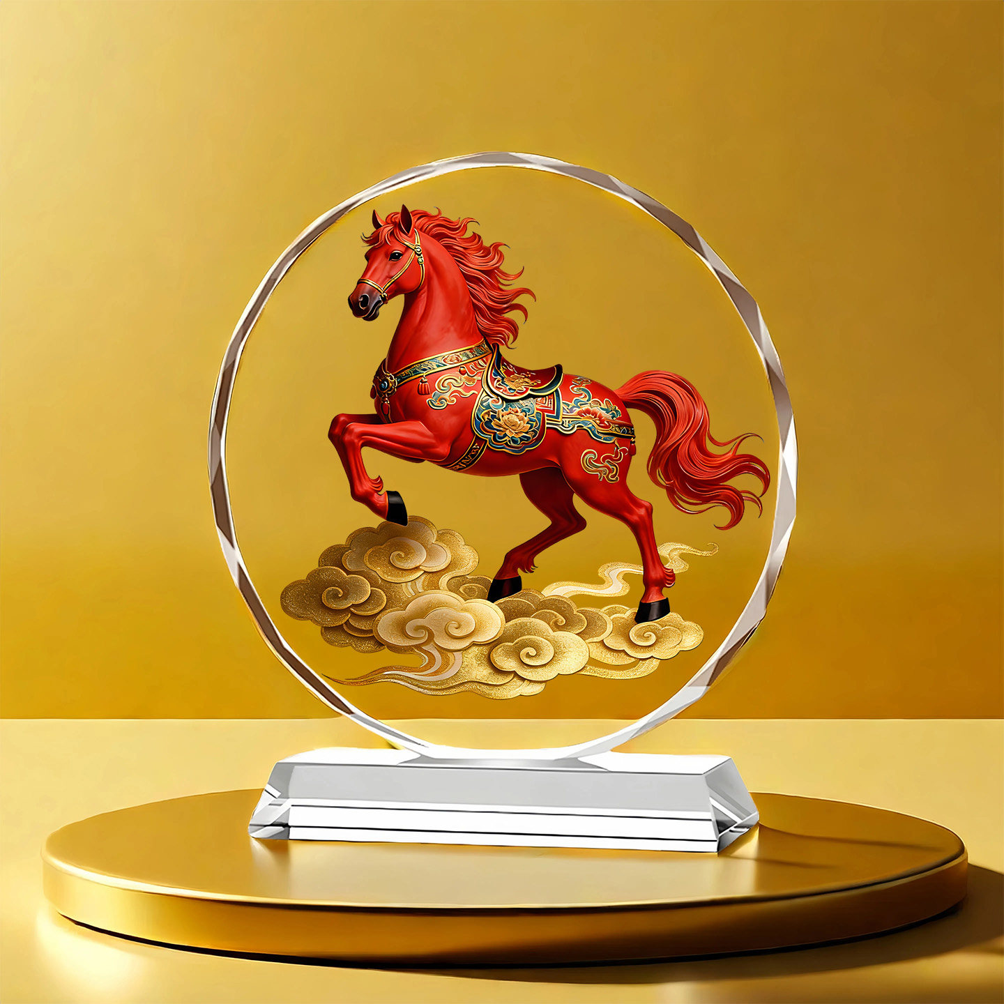 马踏祥云水晶摆件招财马生肖吉祥物客厅桌面开业装饰马到成功摆台,家居饰品,桌面摆件,淘宝优惠券,粉丝福利购,淘宝优惠卷